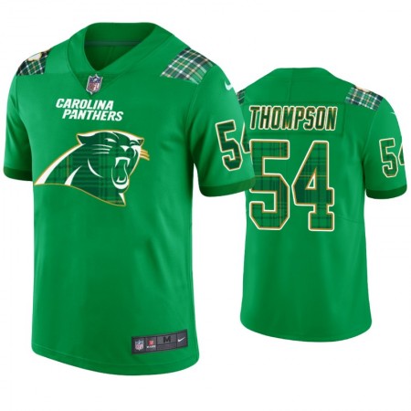 Tröjor Carolina Panthers Shaq Thompson 54 Kelly gröna St. Patricks Day - Män